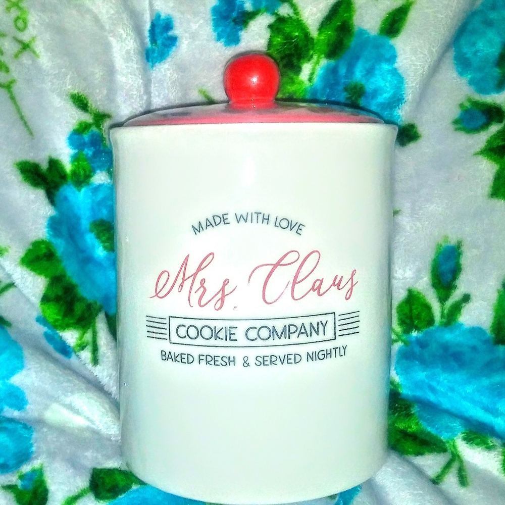 Mrs Claus Cookie Company Canister Cookie Jar